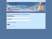 Tablet Screenshot of patpass.mibancoestado.cl